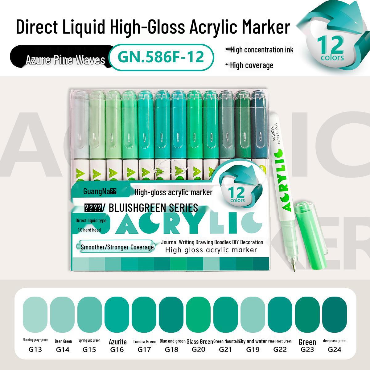 586-Color Liquid Ink Acrylic Highlighter & Marker Pen Set for Art, Graffiti & Journaling
586-Color Liquid Ink Acrylic Highlighter & Marker Pen Set for Art, Graffiti & Journaling