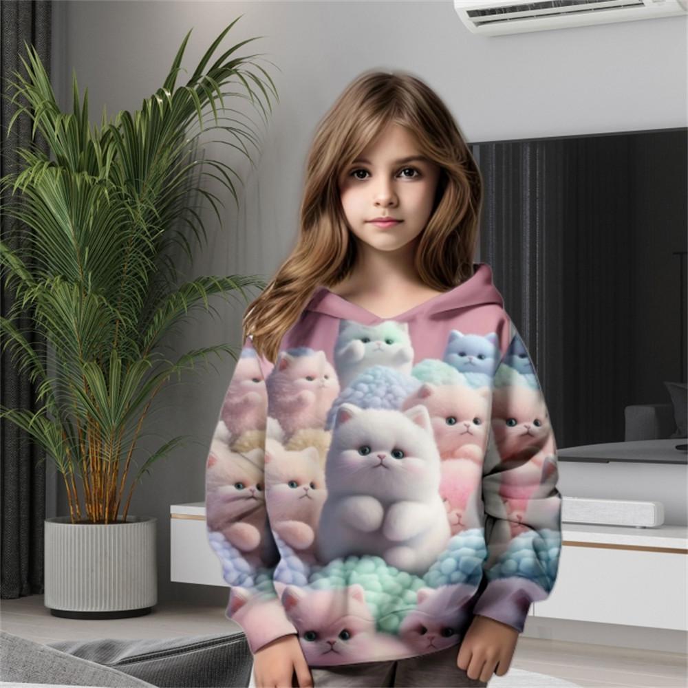 Girls Clothes Hoodie 3D Cat Print Blouses Sweatshirts Autumn Clothes for Children Sweatshirts Fashion Hoodies Children Clothes 100
Girls Clothes Hoodie 3D Cat Print Blouses Sweatshirts Autumn Clothes for Children Sweatshirts Fashion Hoodies Children Clothes 100