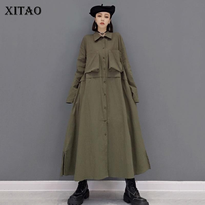 XITAO однотонное платье, новое модное женское длинное элегантное плиссированное платье с карманами и длинными рукавами, WMD2558
XITAO однотонное платье, новое модное женское длинное элегантное плиссированное платье с карманами и длинными рукавами, WMD2558