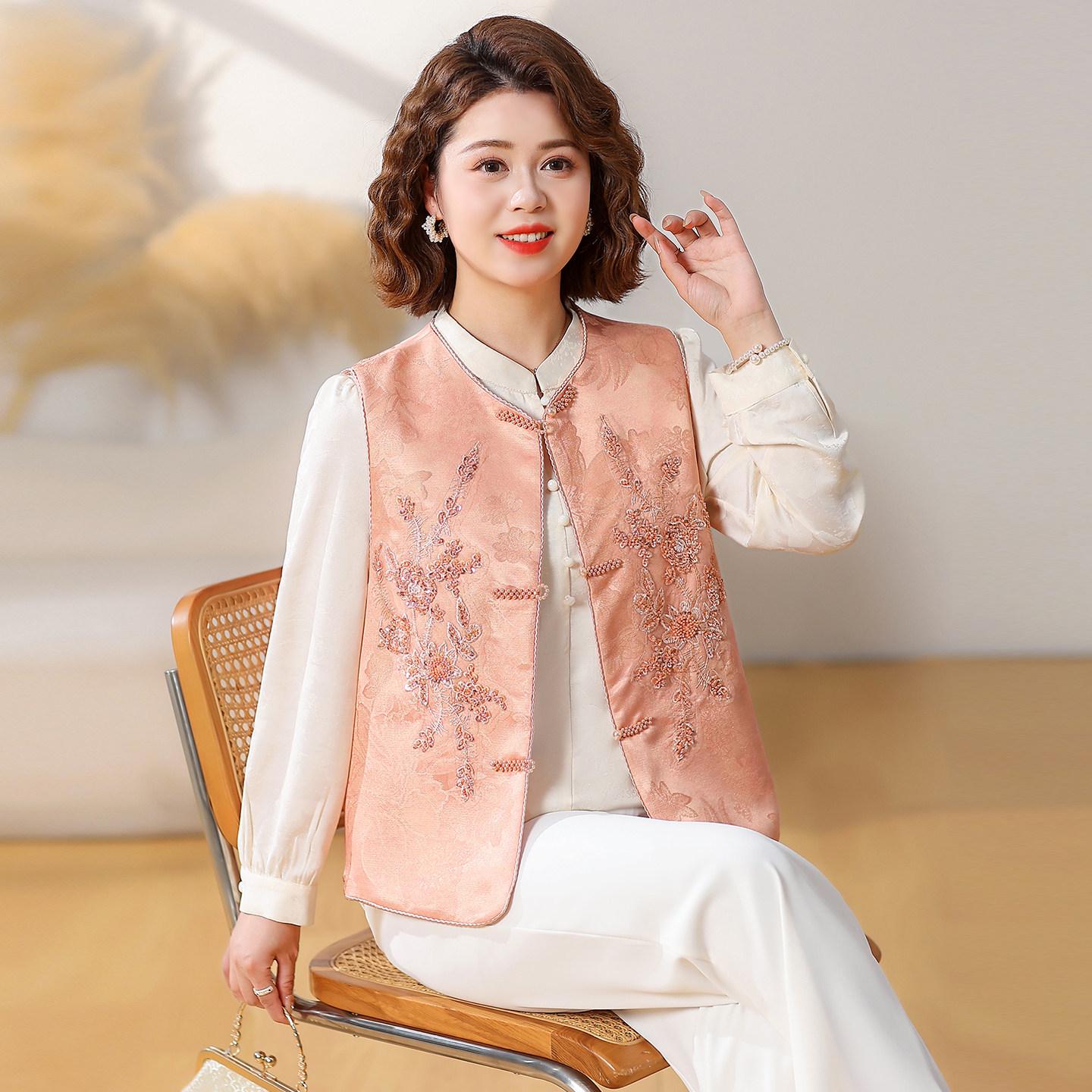 Chinese-Inspired Spring Vest for Middle-Aged and Elderly Women - Mother s Day Outerwear L (Below 110 jin)
Chinese-Inspired Spring Vest for Middle-Aged and Elderly Women - Mother s Day Outerwear L (Below 110 jin)