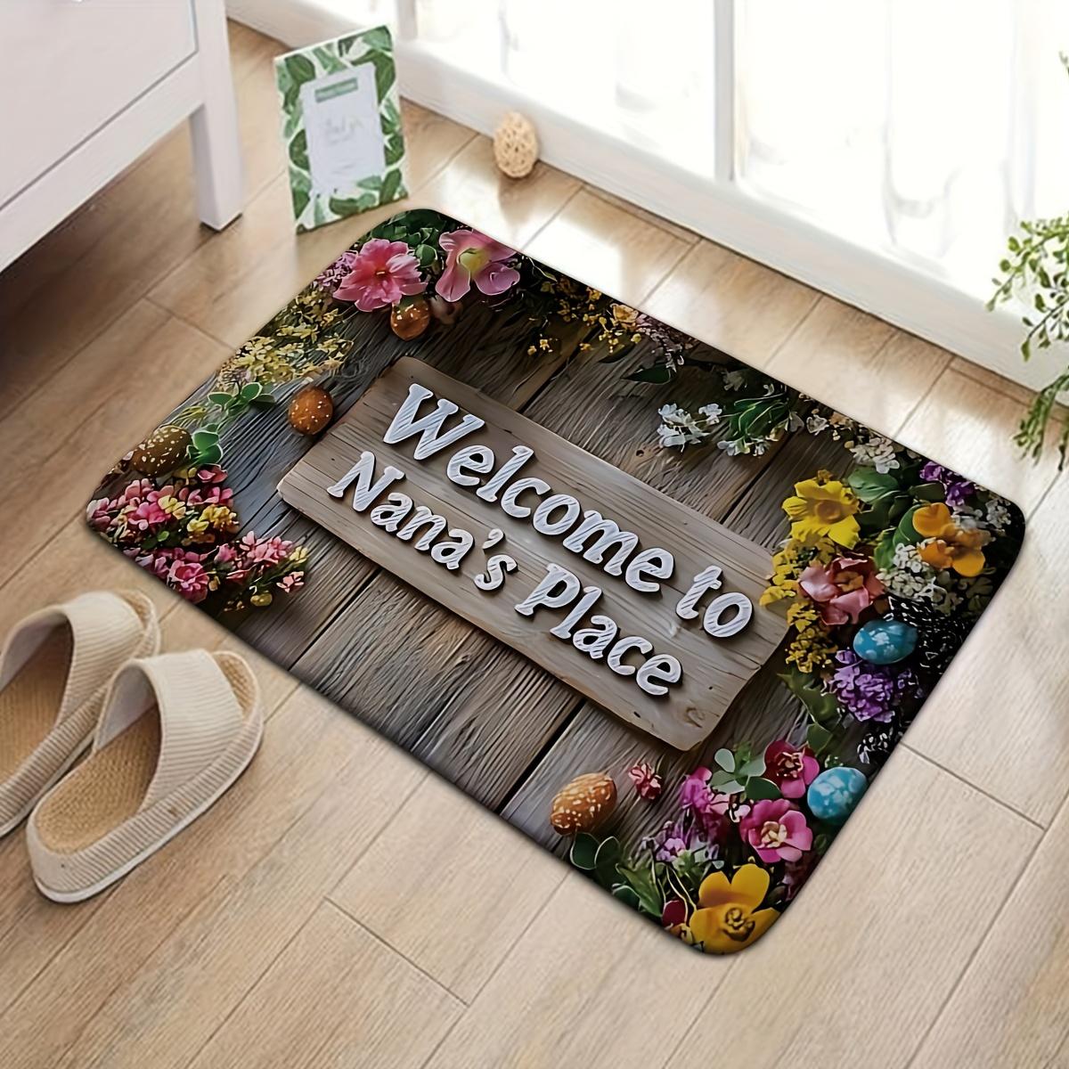Welcome to Nana s Place Doormat, Floral Braided Polyester Rug, Non-Slip Backed Door Carpet for Entryway 40x60cm
Welcome to Nana s Place Doormat, Floral Braided Polyester Rug, Non-Slip Backed Door Carpet for Entryway 40x60cm
