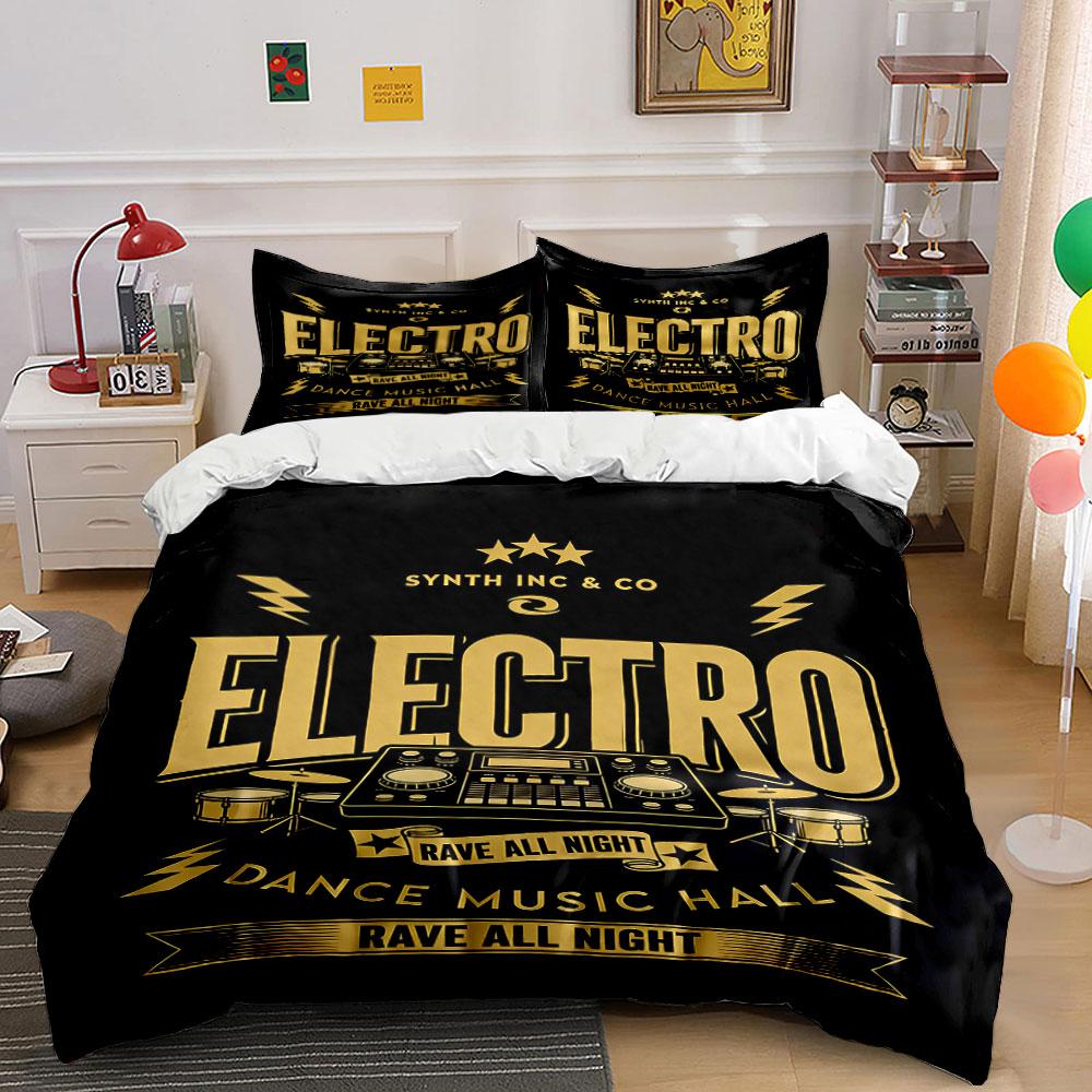 Electro text with instruments. Bedding sets Duvet cover sets Duvet covers Pillowcases(1 * Duvet Cover 2 * Pillowcases, without duvet insert) 135x200cm
Electro text with instruments. Bedding sets Duvet cover sets Duvet covers Pillowcases(1 * Duvet Cover 2 * Pillowcases, without duvet insert) 135x200cm