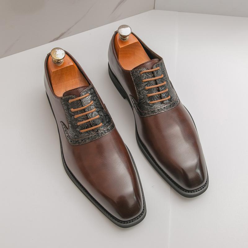 Leather Shoes Men s Pointed Head Small Square Head British Men s Business Dress Leather Shoes Casual Wedding Groom Best Man Shoes 46
Leather Shoes Men s Pointed Head Small Square Head British Men s Business Dress Leather Shoes Casual Wedding Groom Best Man Shoes 46