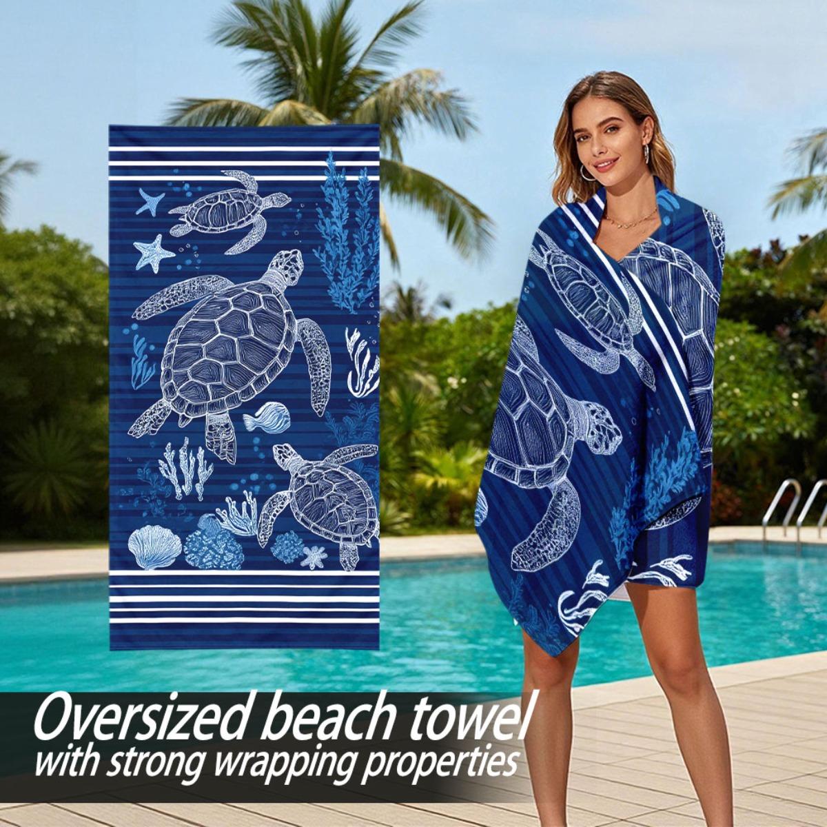Blue ocean pattern with stripes polyester microfiber beach towel is highly absorbent, suitable for swimming and beach outings W40*H60(CM)
Blue ocean pattern with stripes polyester microfiber beach towel is highly absorbent, suitable for swimming and beach outings W40*H60(CM)