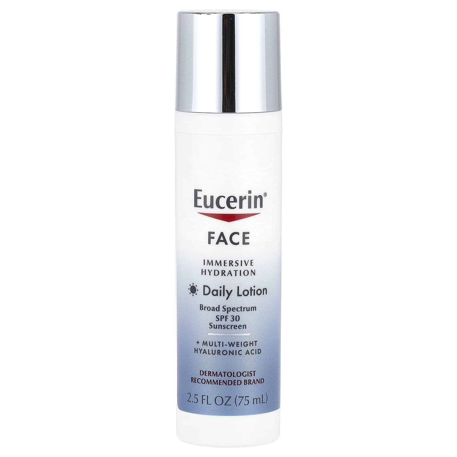 Eucerin, Обличчя, Інтенсивне зволоження Денний лосьйон, SPF 30, 2,5 рідких унції (75 мл)
Eucerin, Обличчя, Інтенсивне зволоження Денний лосьйон, SPF 30, 2,5 рідких унції (75 мл)