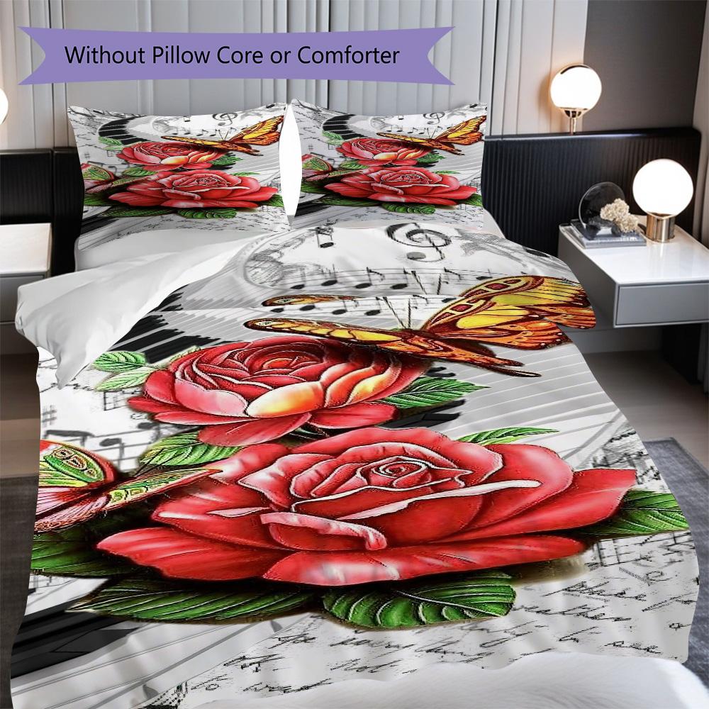 1PC Rose pattern Bedding Quilt Set Quilt Cover Pillowcase Home Decoration Birthday Gift (1 * duvet cover + 25 * pillowcase, without core) 135x200cm
1PC Rose pattern Bedding Quilt Set Quilt Cover Pillowcase Home Decoration Birthday Gift (1 * duvet cover + 25 * pillowcase, without core) 135x200cm