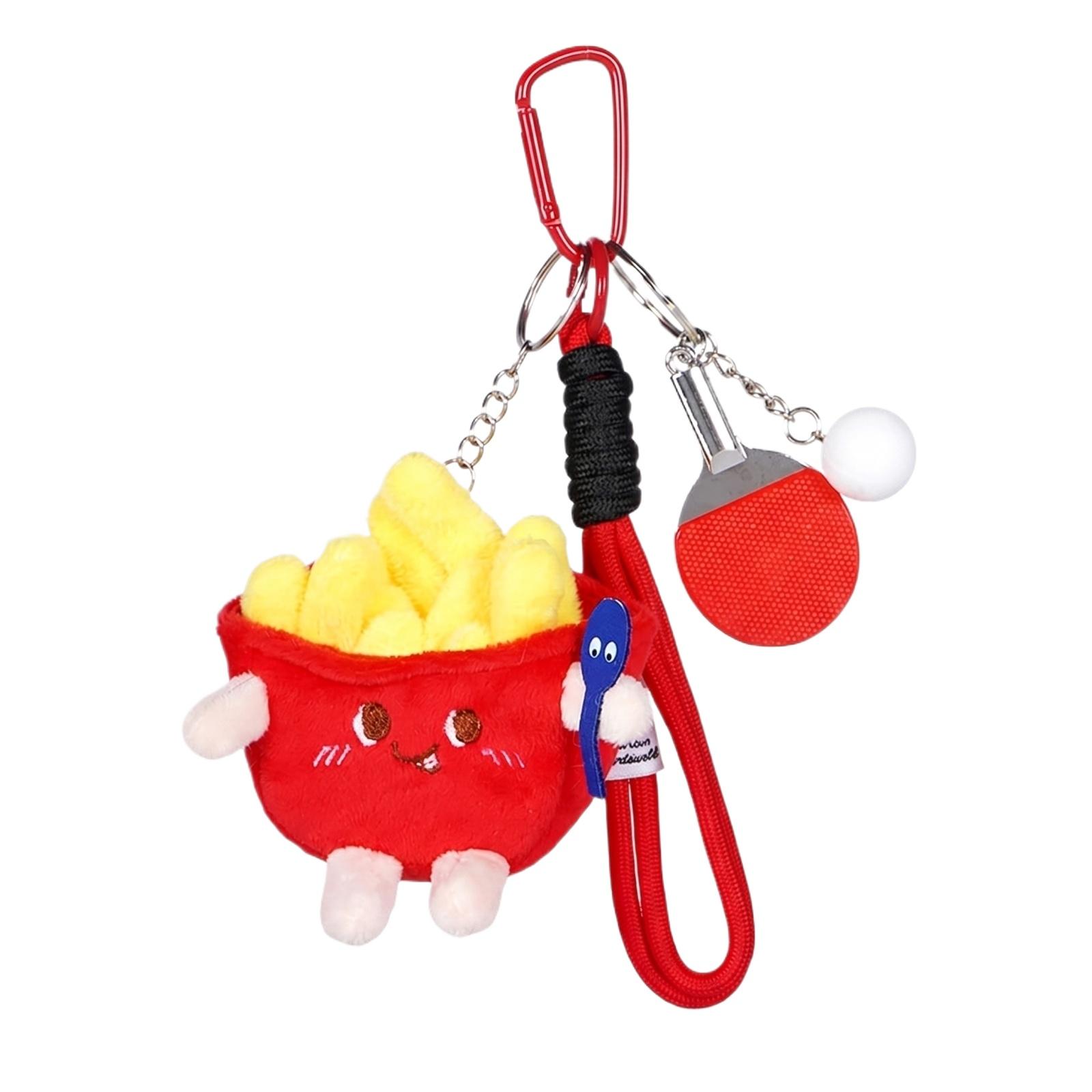 Plush French Fries Pendant Keychain Soft Stuffed Toy Bag Charm Key Holder with Mini Table Tennis Paddle and Carabiner Clip for Accessories One Size красный
Plush French Fries Pendant Keychain Soft Stuffed Toy Bag Charm Key Holder with Mini Table Tennis Paddle and Carabiner Clip for Accessories One Size красный
