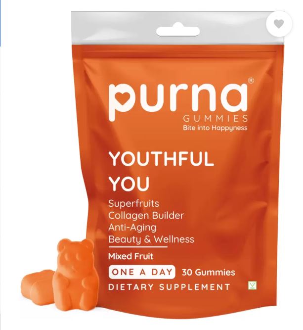 Purna Gummies Суперфрукти Колаген Жувальні цукерки зі смаком змішаних фруктів для волосся та шкіри (30 цукерок)
Purna Gummies Суперфрукти Колаген Жувальні цукерки зі смаком змішаних фруктів для волосся та шкіри (30 цукерок)