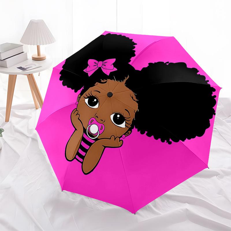 Adorable Afro Puffs with Pink Bow Rain Umbrella: Automatic Opening, Foldable Design, 8-Bone Iron Frame, Outdoor Use, Perfect Gift for Fans a
Adorable Afro Puffs with Pink Bow Rain Umbrella: Automatic Opening, Foldable Design, 8-Bone Iron Frame, Outdoor Use, Perfect Gift for Fans a