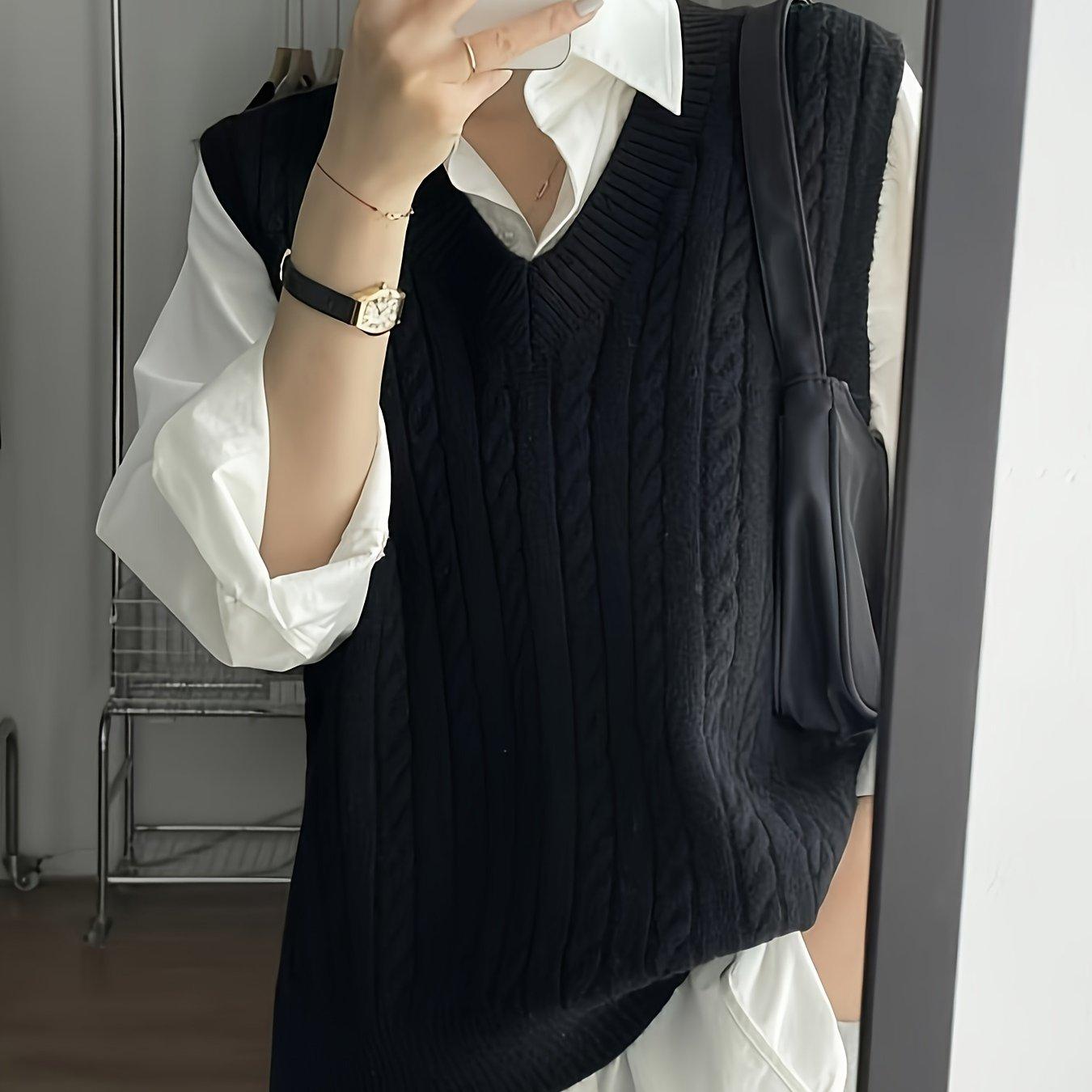 Жилет с V-образным вырезом, свободный, универсальный, без рукавов, женская одежда XL
Жилет с V-образным вырезом, свободный, универсальный, без рукавов, женская одежда XL