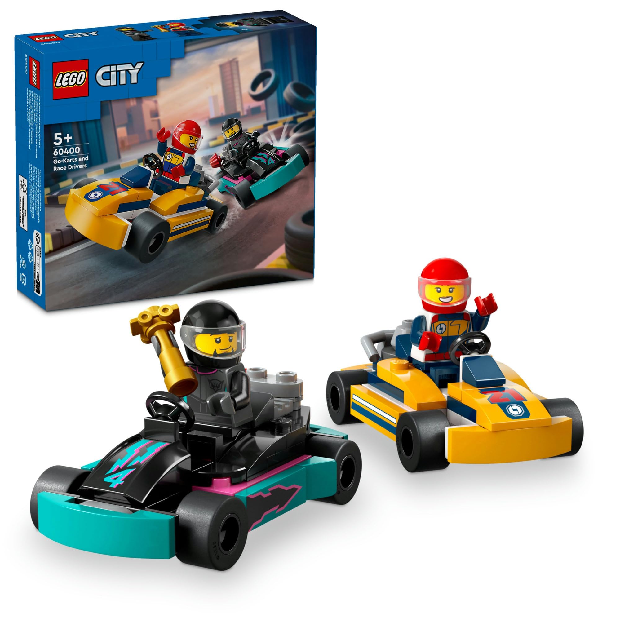 LEGO City Go-Kart and Race Driver Playset 60400 Building Blocks Educational Toy Vehicle Car Minifigure for Boys and Girls Aged 5 6 7 8
LEGO City Go-Kart and Race Driver Playset 60400 Building Blocks Educational Toy Vehicle Car Minifigure for Boys and Girls Aged 5 6 7 8