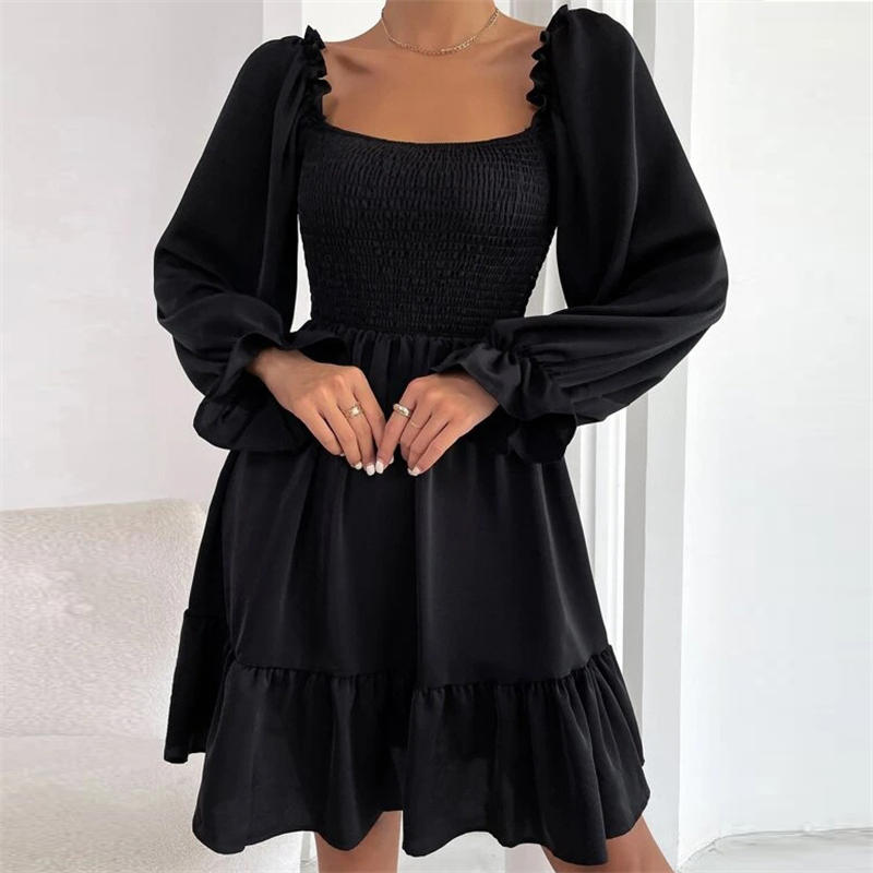 Мини сексуальные платья Платья Простая юбка Одежда Vestidos Платье с оборками и подолом Женская мода Квадратный воротник S чёрный
Мини сексуальные платья Платья Простая юбка Одежда Vestidos Платье с оборками и подолом Женская мода Квадратный воротник S чёрный