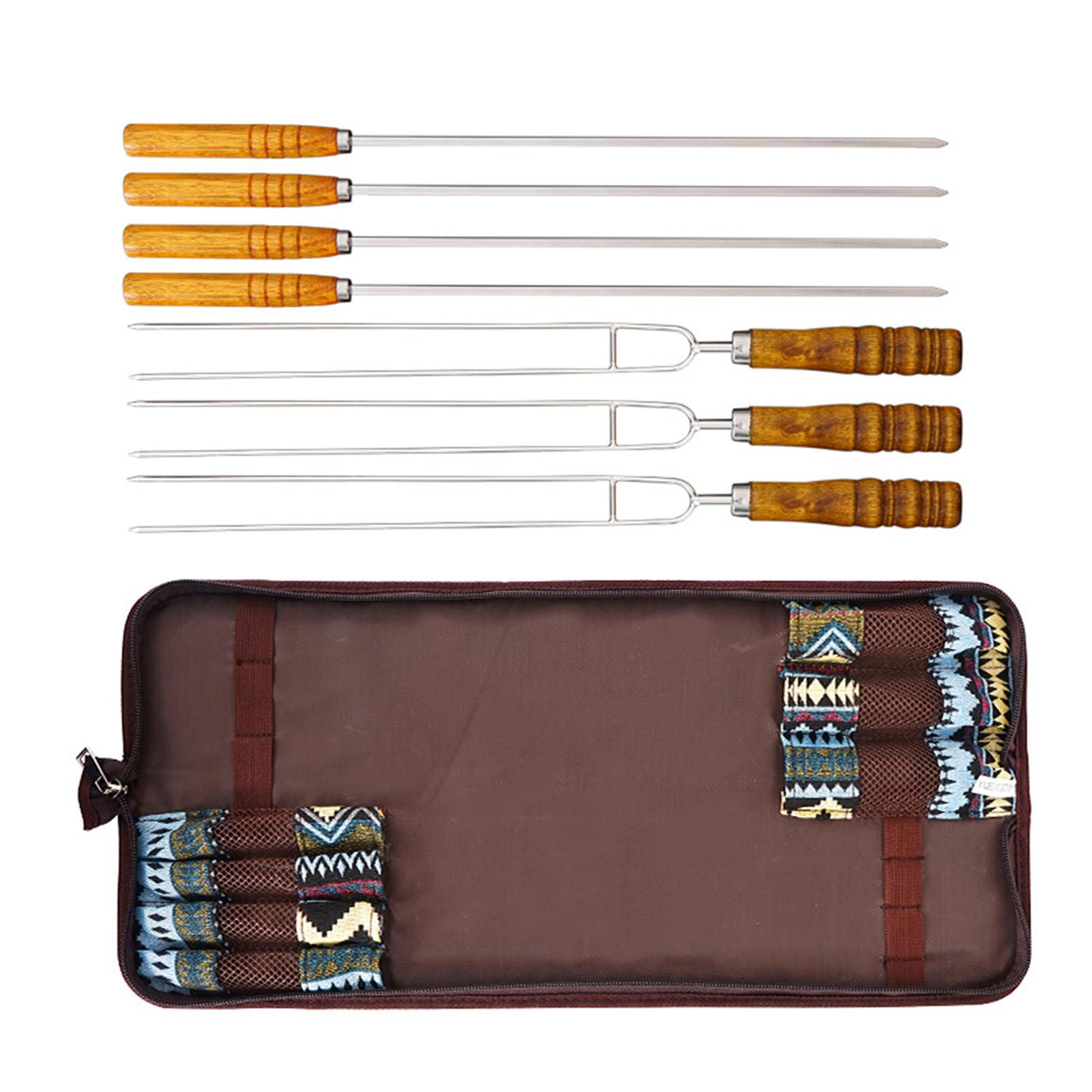 Набор из 7 шампуров для гриля из нержавеющей стали с деревянной ручкой U-образной формы для барбекю, для кемпинга
Набор из 7 шампуров для гриля из нержавеющей стали с деревянной ручкой U-образной формы для барбекю, для кемпинга