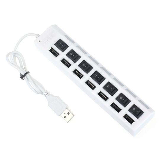 Portable LED Indicator Ports USB 2 Adapter Light 7 Charge Hub with Switch білий
Portable LED Indicator Ports USB 2 Adapter Light 7 Charge Hub with Switch білий