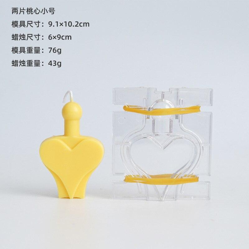 Акриловая форма для свечей Love, прозрачная акриловая форма, свеча в форме сердца, формы для мыла «сделай сам», пластиковая форма для ароматерапевтических свечей 9.1x10.2cm