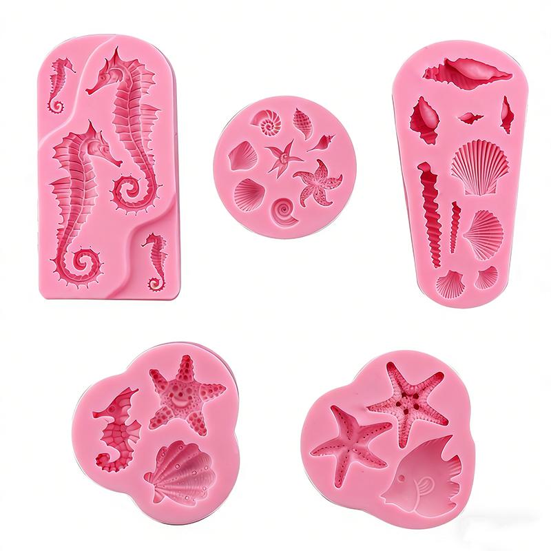 WTEMPO DIY Charming Silicone Molds for Creating in The Shape of Shells Starfish Conchs Fish and Mermaid Tails Perfect for Decoration and Resin Art 5pcs розовый
WTEMPO DIY Charming Silicone Molds for Creating in The Shape of Shells Starfish Conchs Fish and Mermaid Tails Perfect for Decoration and Resin Art 5pcs розовый