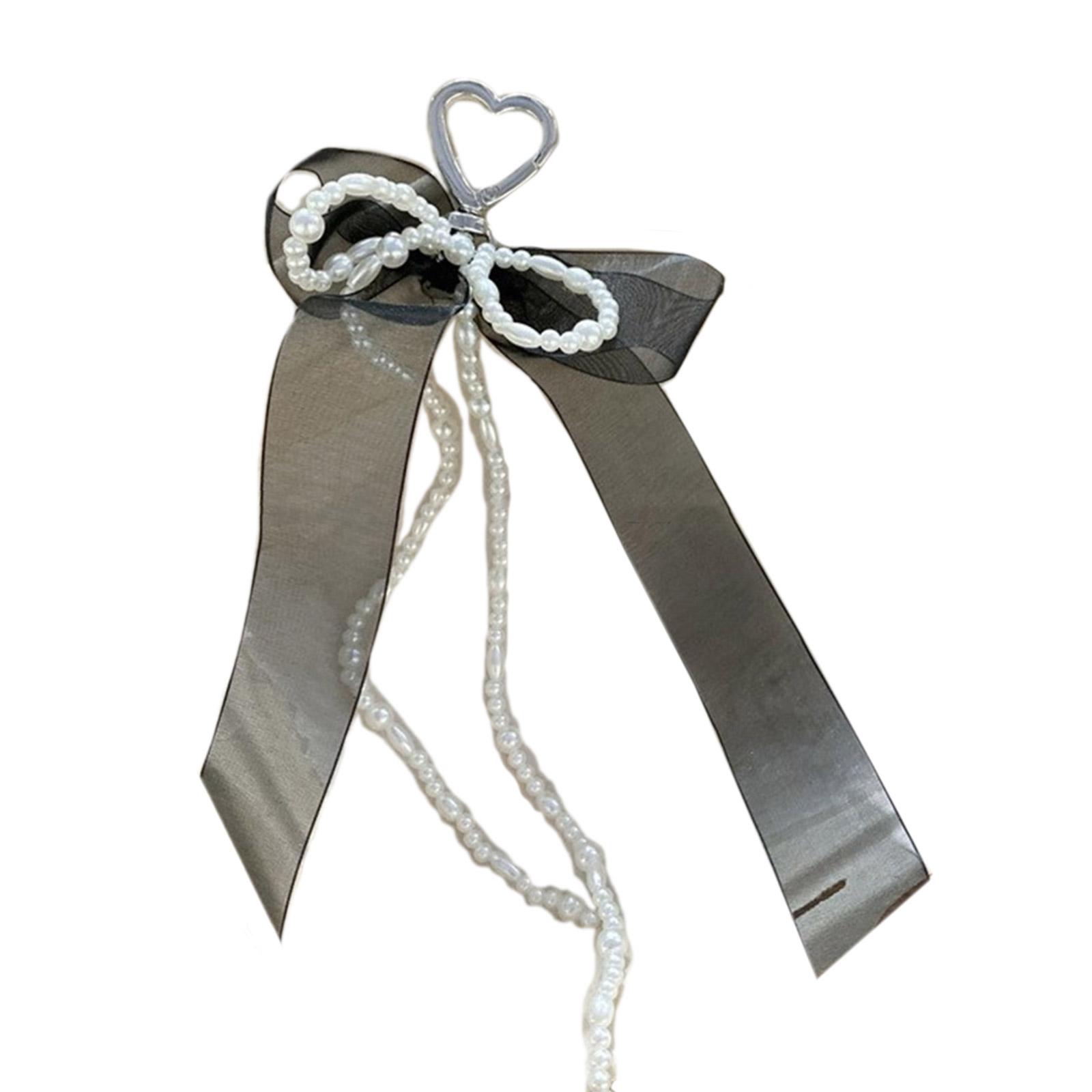 Элегантный брелок в форме сердца с жемчугом и бантом, уникальный брелок в виде ленты и банта, подвеска ручной работы для модных женщин чёрный
Элегантный брелок в форме сердца с жемчугом и бантом, уникальный брелок в виде ленты и банта, подвеска ручной работы для модных женщин чёрный