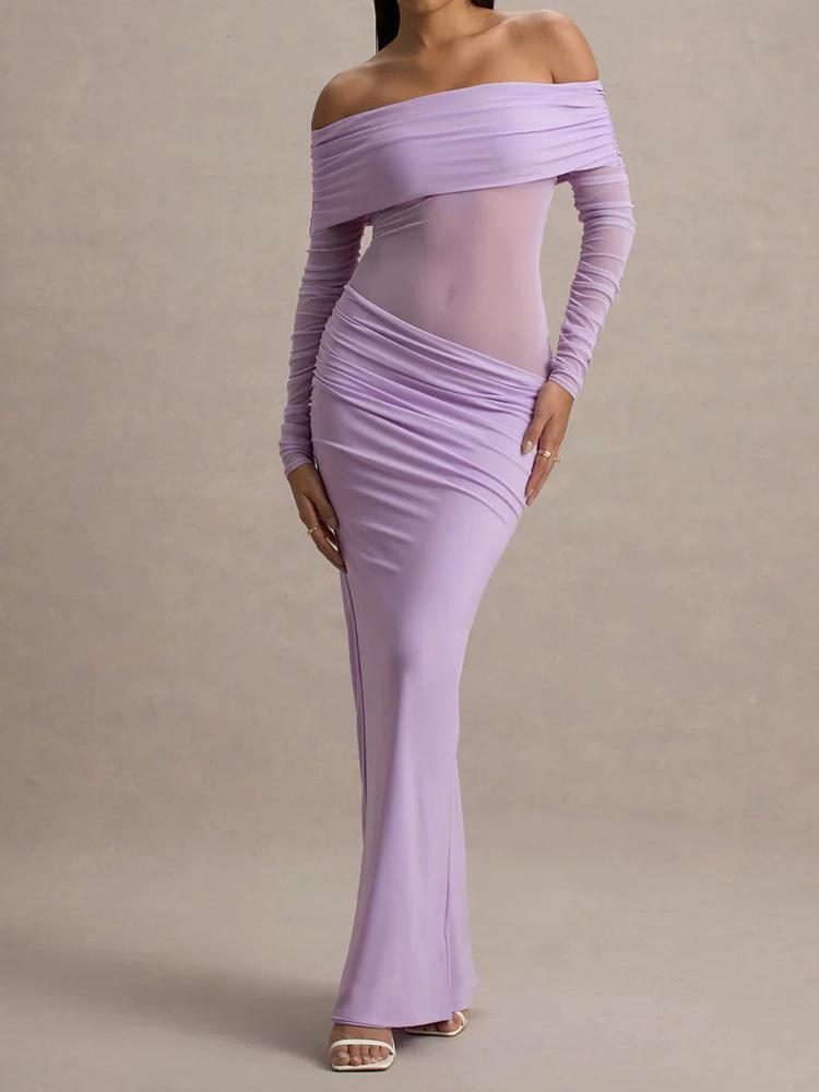 Elegant Cross-Border One-Shoulder Backless Long-Sleeve Semi-Sheer Dress 2025 Small фіолетовий
Elegant Cross-Border One-Shoulder Backless Long-Sleeve Semi-Sheer Dress 2025 Small фіолетовий