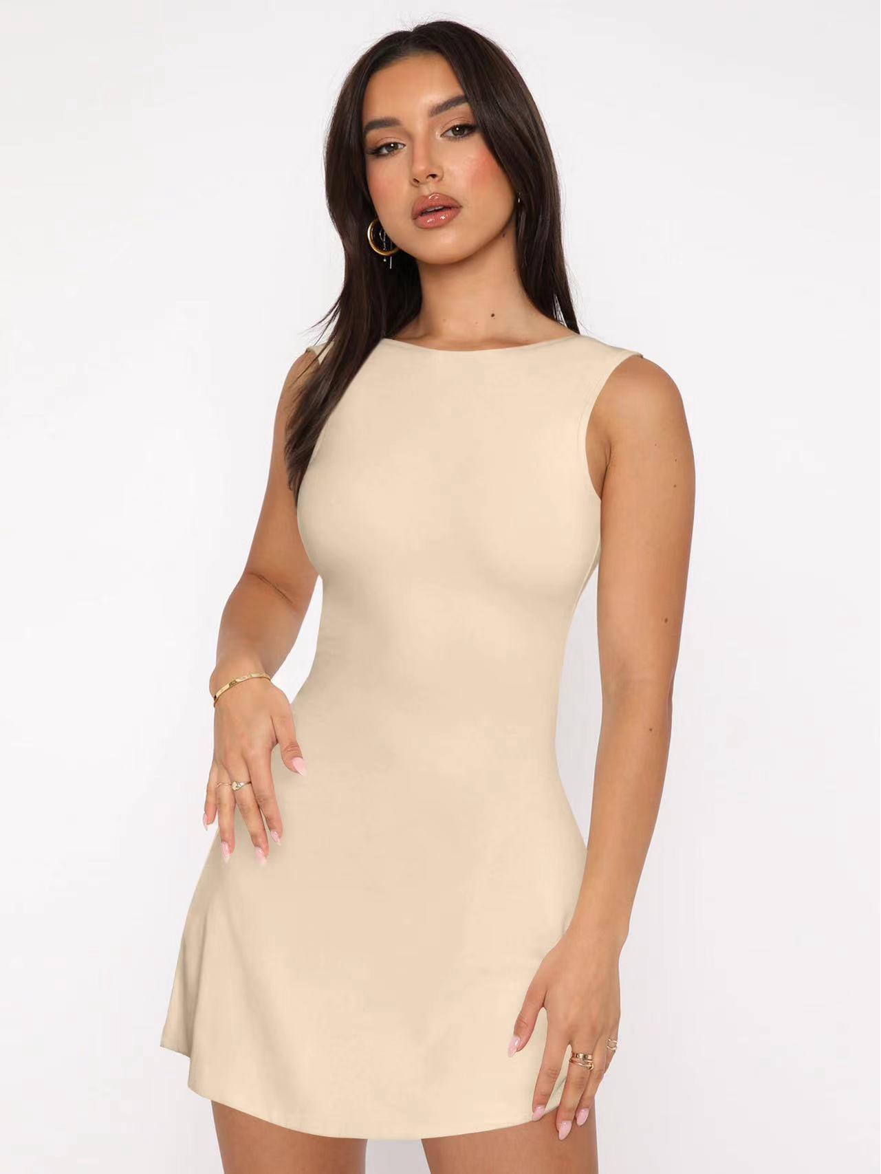 European & American Cross-border Backless Bodycon Dress Medium абрикосовий
European & American Cross-border Backless Bodycon Dress Medium абрикосовий