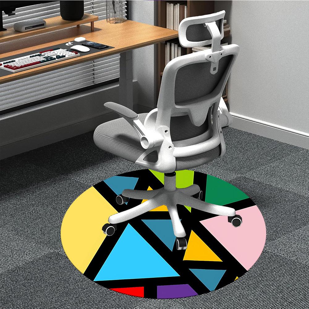 1pc Colorful Geometric Pattern Chair Carpet for Office, Soft Comfortable Mat For Office, Living Room, Bedroom, Machine Washable Carpet yy251112081 80cm by 80cm
1pc Colorful Geometric Pattern Chair Carpet for Office, Soft Comfortable Mat For Office, Living Room, Bedroom, Machine Washable Carpet yy251112081 80cm by 80cm
