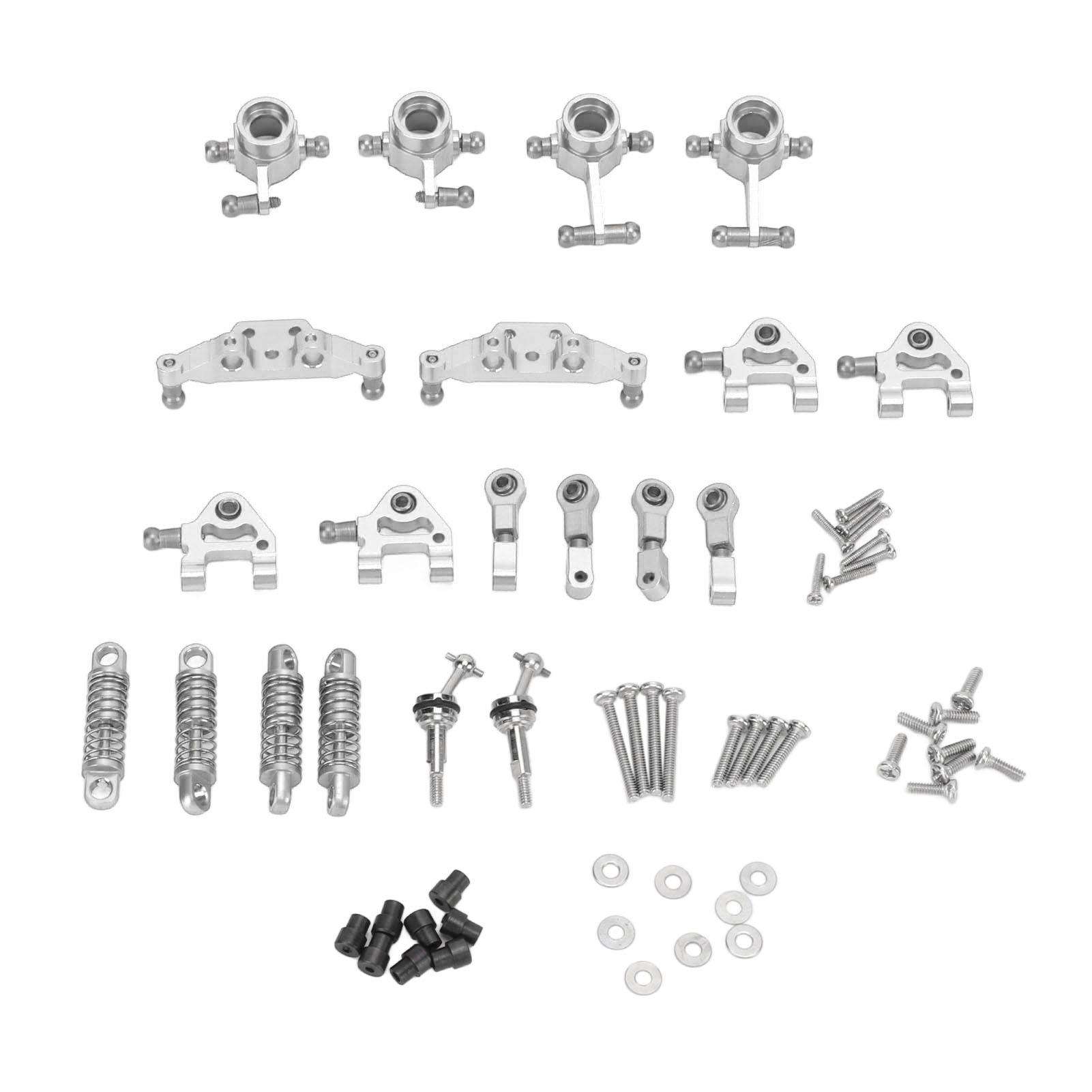RC Car Metal Upgrade Parts Kit Shock Absorbers CVD Drive Shaft Front Rear Steering Cup for WLtoys срібний 
RC Car Metal Upgrade Parts Kit Shock Absorbers CVD Drive Shaft Front Rear Steering Cup for WLtoys срібний