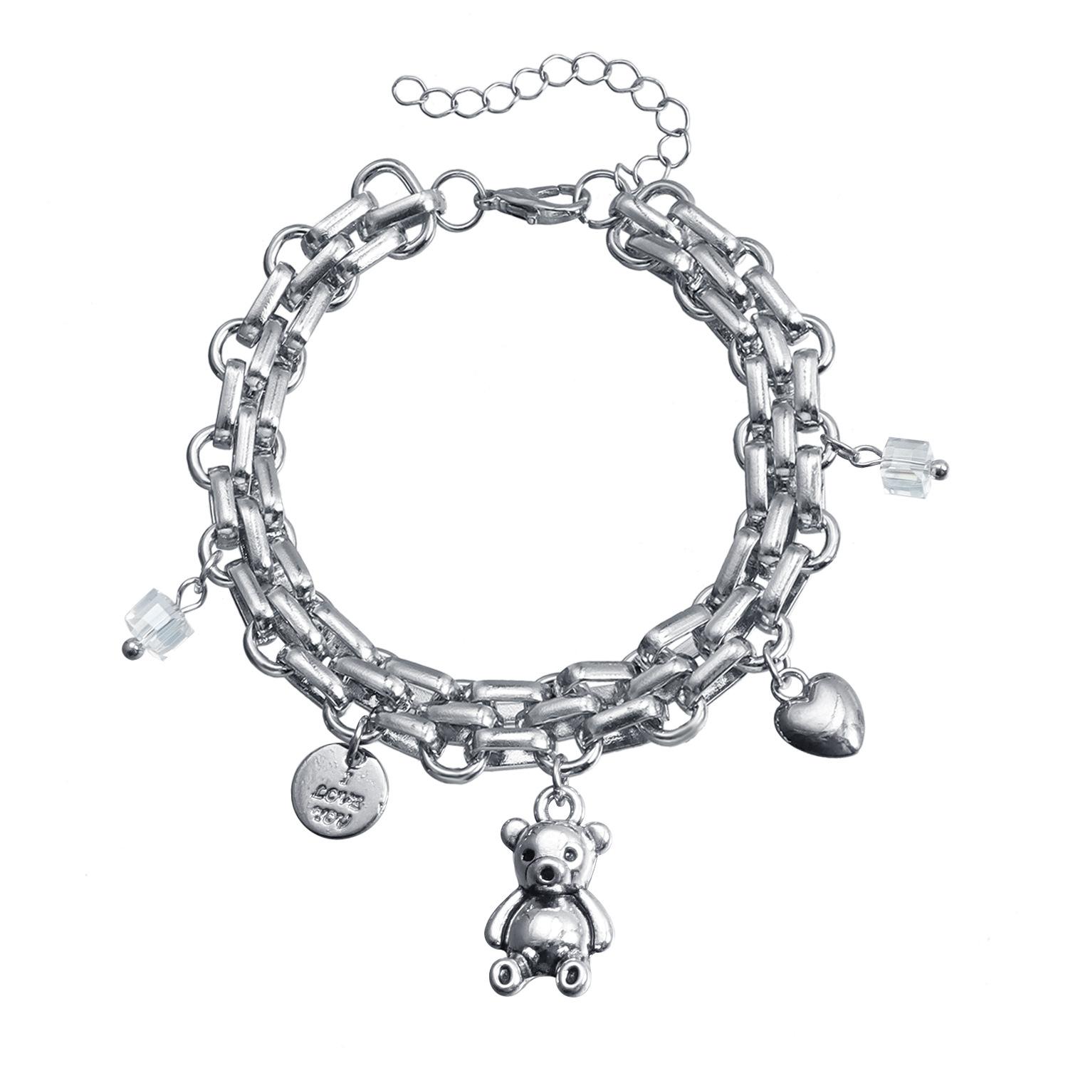 Ювелирные изделия Металлическая текстура Элемент медведя любви Подвеска Цепочка на ключицу Изысканное простое ожерелье Аксессуары
Ювелирные изделия Металлическая текстура Элемент медведя любви Подвеска Цепочка на ключицу Изысканное простое ожерелье Аксессуары