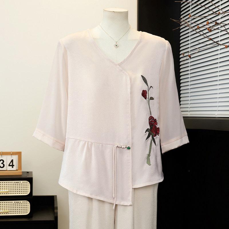 Summer Top with Gauze Sleeves for Women 50+, Stylish Mother s Day Blouse 5XL (Recommended for 70-77.5 kg)
Summer Top with Gauze Sleeves for Women 50+, Stylish Mother s Day Blouse 5XL (Recommended for 70-77.5 kg)