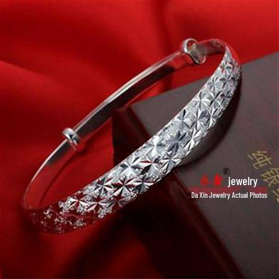 Женский браслет-звезда из стерлингового серебра 999 пробы: Нефиксированный цельный пуш-пул дизайн, идеальный подарок для мамы. 20g Bangle (990 stamp)
Женский браслет-звезда из стерлингового серебра 999 пробы: Нефиксированный цельный пуш-пул дизайн, идеальный подарок для мамы. 20g Bangle (990 stamp)