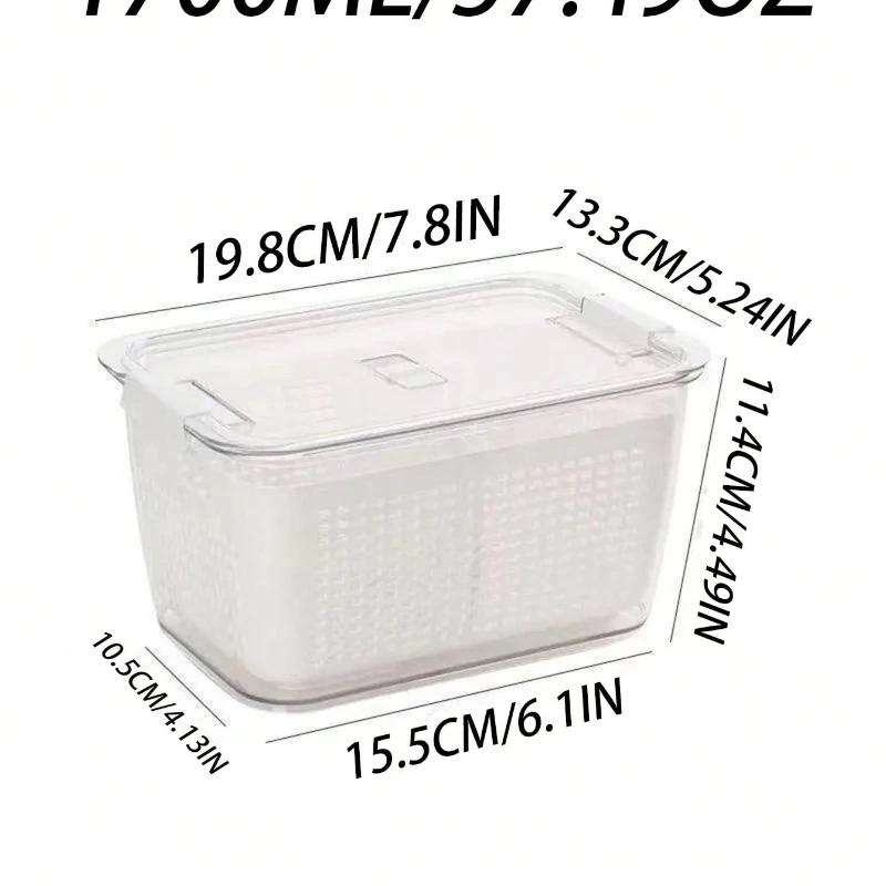 Doublelayer Refrigerator Storage Box Fruit and Vegetable Drain Basket Fresh-keeping Box with Lid storage container kitchen tools M білий
Doublelayer Refrigerator Storage Box Fruit and Vegetable Drain Basket Fresh-keeping Box with Lid storage container kitchen tools M білий