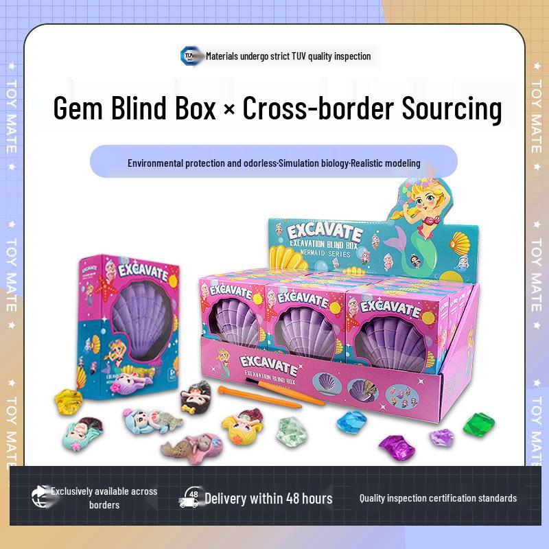 Gem Discovery DIY Digging Toy: Children s Educational Blind Box with Crystal Gem & Mermaid Themes
Gem Discovery DIY Digging Toy: Children s Educational Blind Box with Crystal Gem & Mermaid Themes