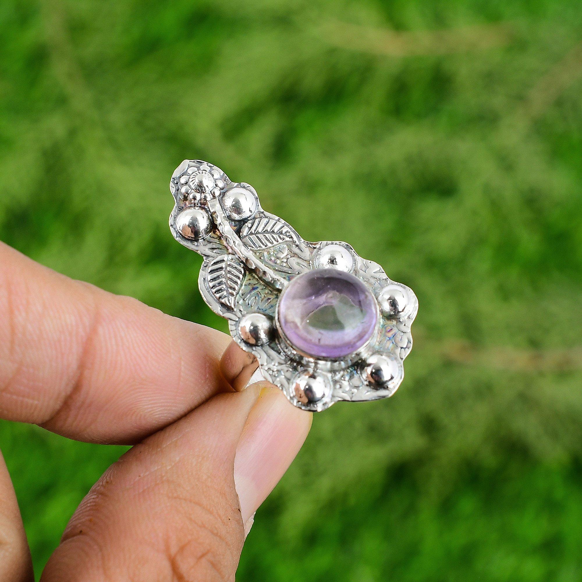 Mothers day Deal Natural African Amethyst Statement Flower Ring Sterling Silver Adjustable
Mothers day Deal Natural African Amethyst Statement Flower Ring Sterling Silver Adjustable