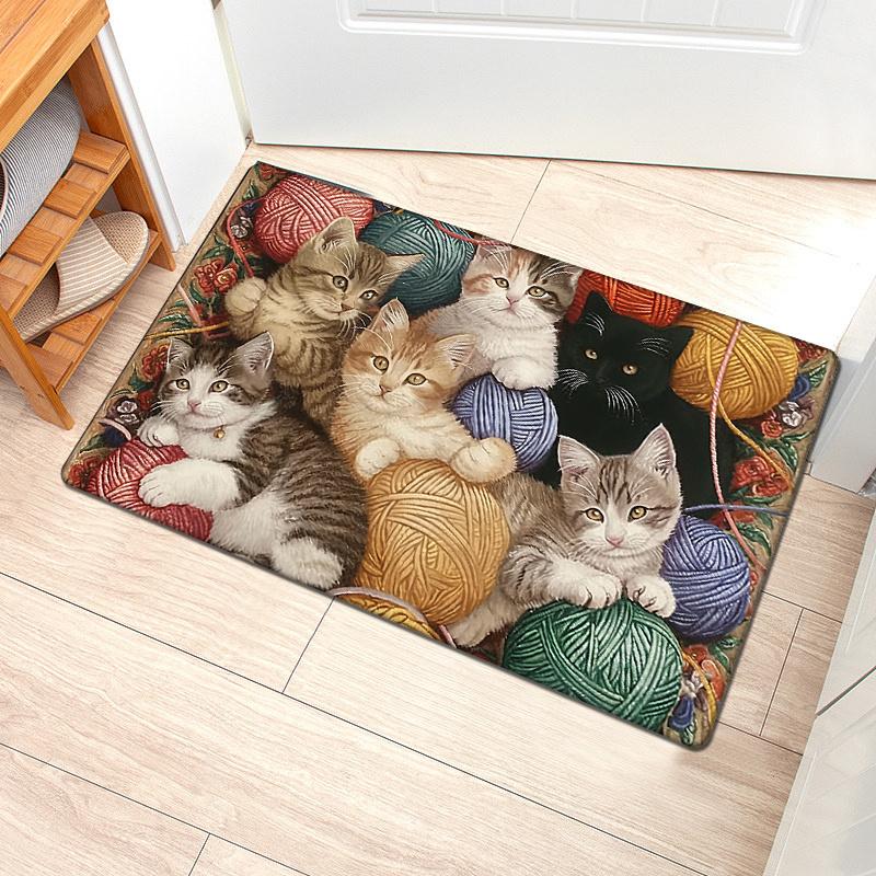 1pc Extra Thick 0.47inch Plush Knit-Effect Floor Mat with Calico Tabby Cat & Yarn Ball Design - Non-Slip Machine Washable Mat fo 40x60cm
1pc Extra Thick 0.47inch Plush Knit-Effect Floor Mat with Calico Tabby Cat & Yarn Ball Design - Non-Slip Machine Washable Mat fo 40x60cm