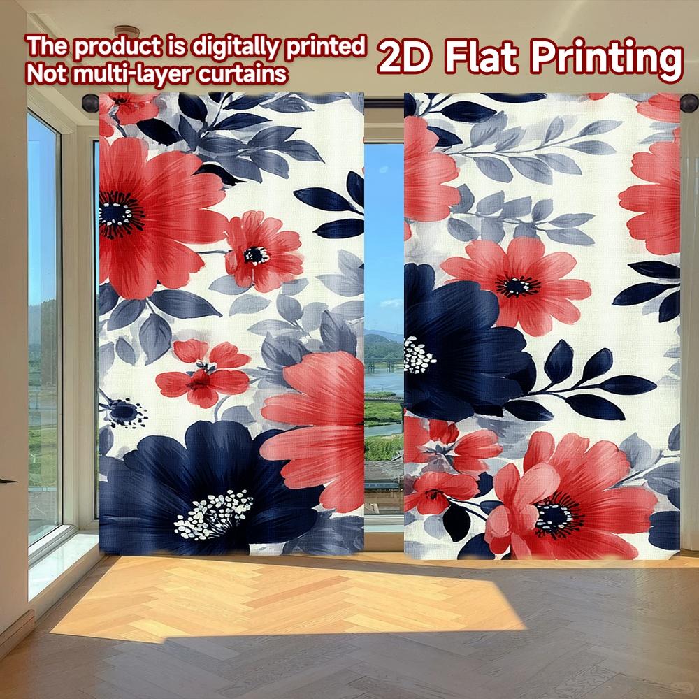 Set Of 2 Flat Printing Curtains Without Rod Floral Spring Bouquet Design Easter Festival Popular Drapes Polyester Curtain Made W100*H70(CM)-Hooks&1PCS
Set Of 2 Flat Printing Curtains Without Rod Floral Spring Bouquet Design Easter Festival Popular Drapes Polyester Curtain Made W100*H70(CM)-Hooks&1PCS