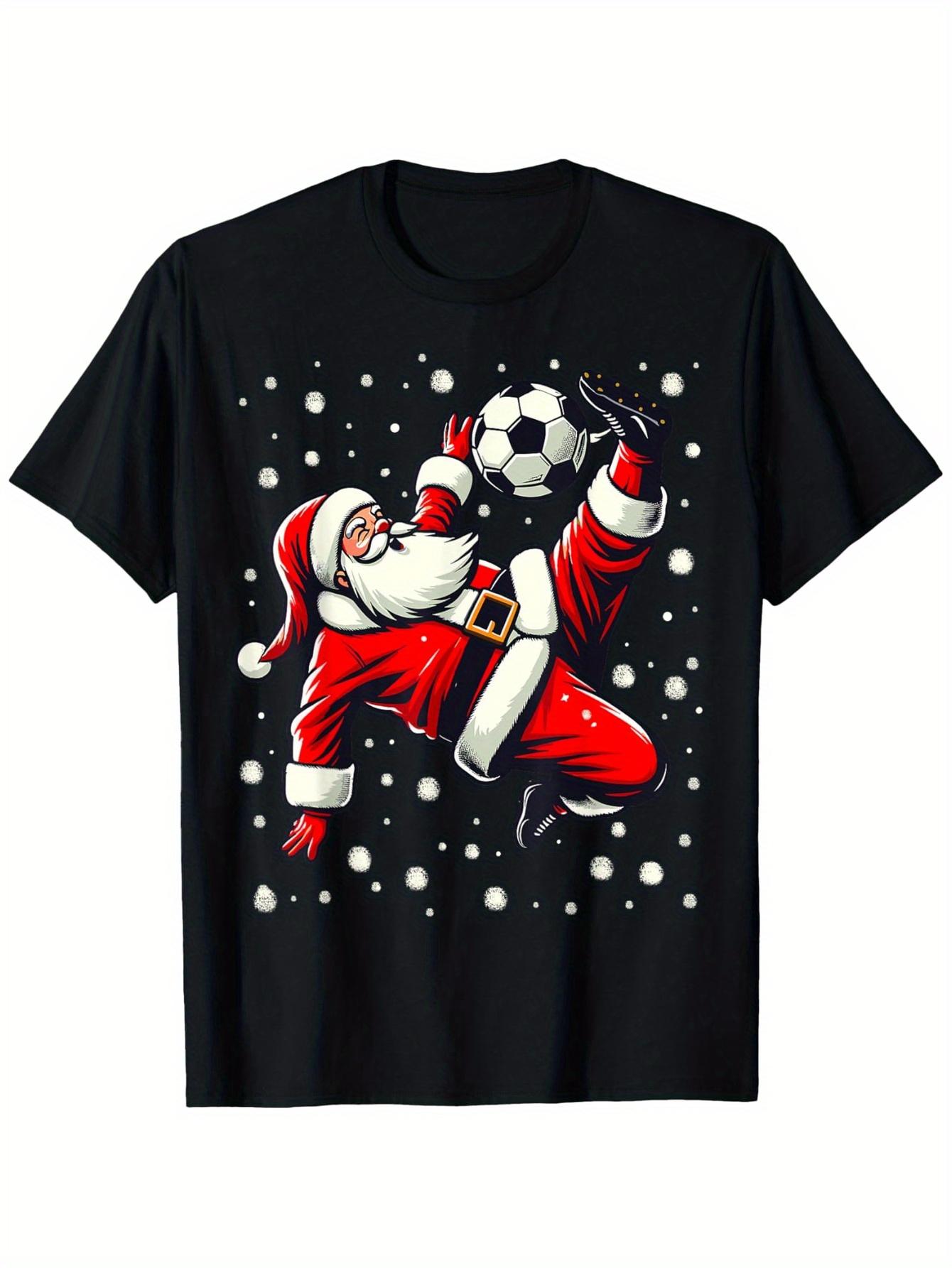 Black T-Shirt Featuring Santa Claus As a Midfielder Taking a Shot - a Humorous Shirt for Both Men And Women XXXXL
Black T-Shirt Featuring Santa Claus As a Midfielder Taking a Shot - a Humorous Shirt for Both Men And Women XXXXL