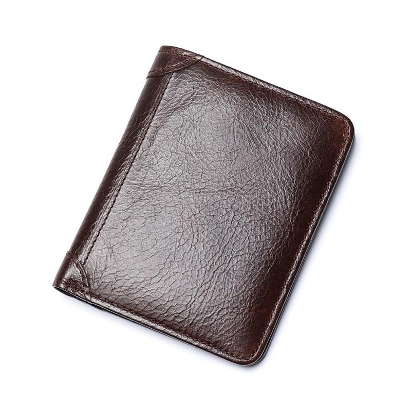 Oil Wax Leather Short Wallet Genuine Anti Magnetic Dollar Clip Multiple Card Slots Can Be Used As RFID Holder Top Layer
Oil Wax Leather Short Wallet Genuine Anti Magnetic Dollar Clip Multiple Card Slots Can Be Used As RFID Holder Top Layer
