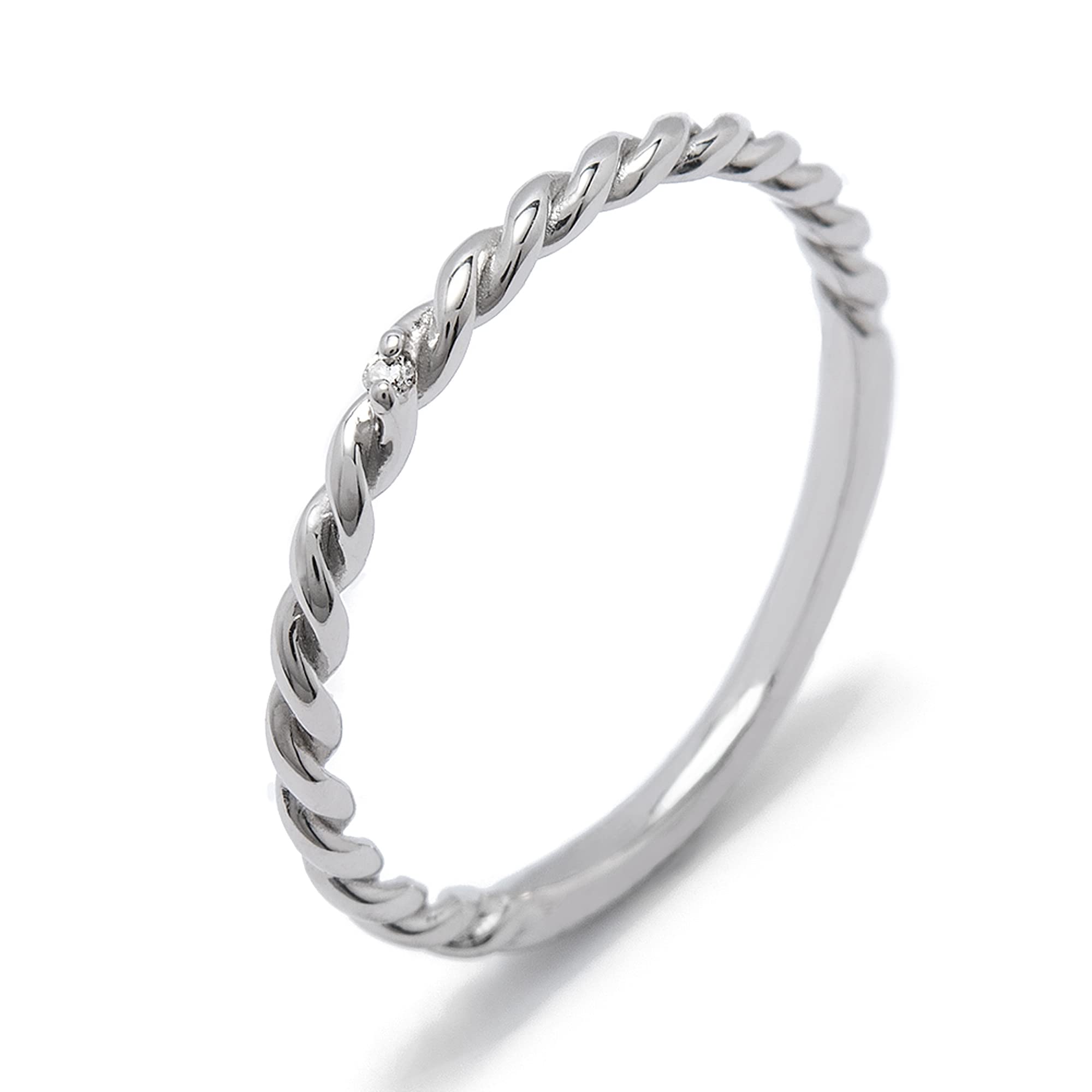 1 Diamond Ring Ring Pinky Ring Made in Japan Birthday Present Gift Platinum Silver 925 BOX included (Twist type/Platinum/No. 5) Women s платиновий 
1 Diamond Ring Ring Pinky Ring Made in Japan Birthday Present Gift Platinum Silver 925 BOX included (Twist type/Platinum/No. 5) Women s платиновий