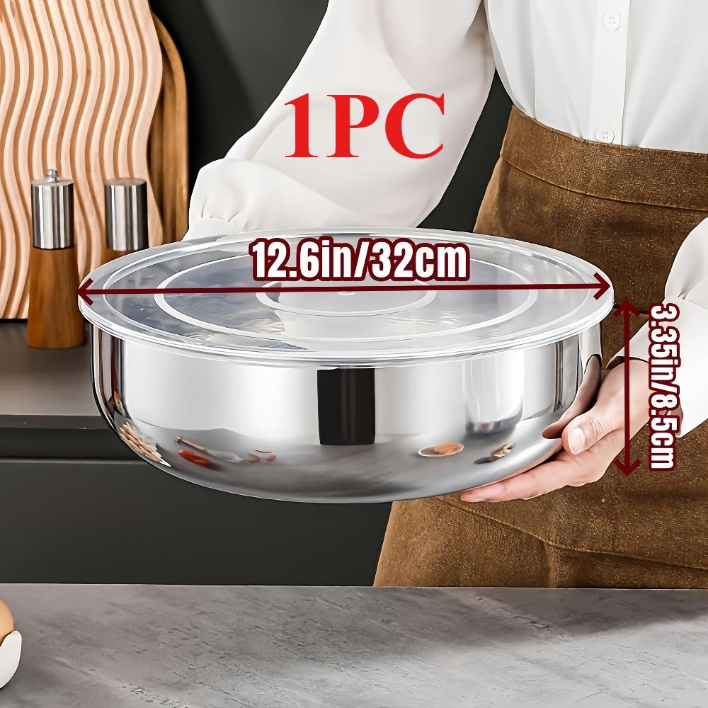 Large Multifunctional Stainless Steel Mixing Bowl, Ideal for Dough, Salad, Soup & Veg Washing, Essential Kitchen Item
Large Multifunctional Stainless Steel Mixing Bowl, Ideal for Dough, Salad, Soup & Veg Washing, Essential Kitchen Item