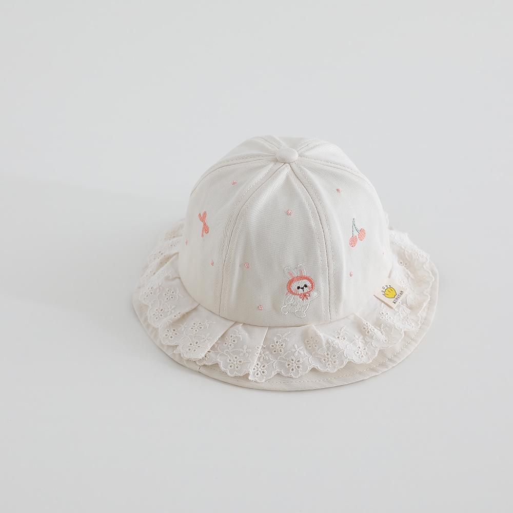 Korean Style Cute Lace Little Rabbit Wide Brim Sun Hat for Girls - Spring/Autumn Baby Bucket Hat 50CM білий
Korean Style Cute Lace Little Rabbit Wide Brim Sun Hat for Girls - Spring/Autumn Baby Bucket Hat 50CM білий