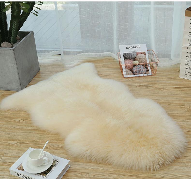 Wool Sheepskin Carpet Sofa Cushion Chair Bedroom Living Room 10070cm Decor Beige
Wool Sheepskin Carpet Sofa Cushion Chair Bedroom Living Room 10070cm Decor Beige