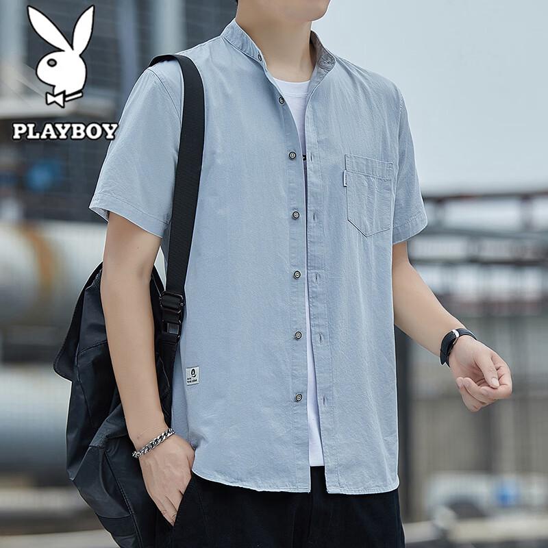 PLAYBOY Men s Summer Pure Cotton Casual Short-Sleeve Shirt M
PLAYBOY Men s Summer Pure Cotton Casual Short-Sleeve Shirt M