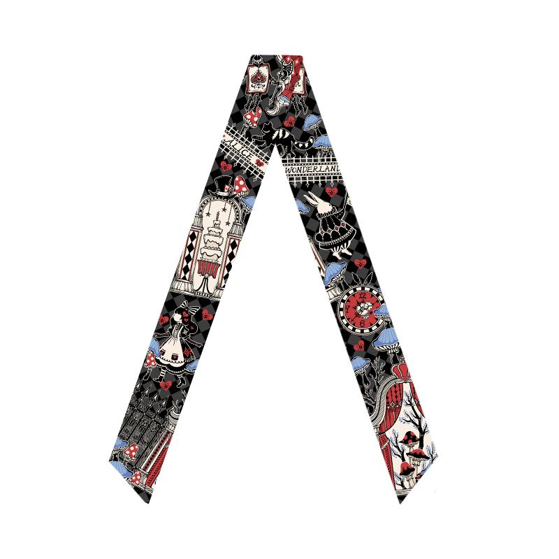 Alice series silk scarf French romantic retro bag handle belt long silk scarf for women 120cm x 5cm чёрный
Alice series silk scarf French romantic retro bag handle belt long silk scarf for women 120cm x 5cm чёрный
