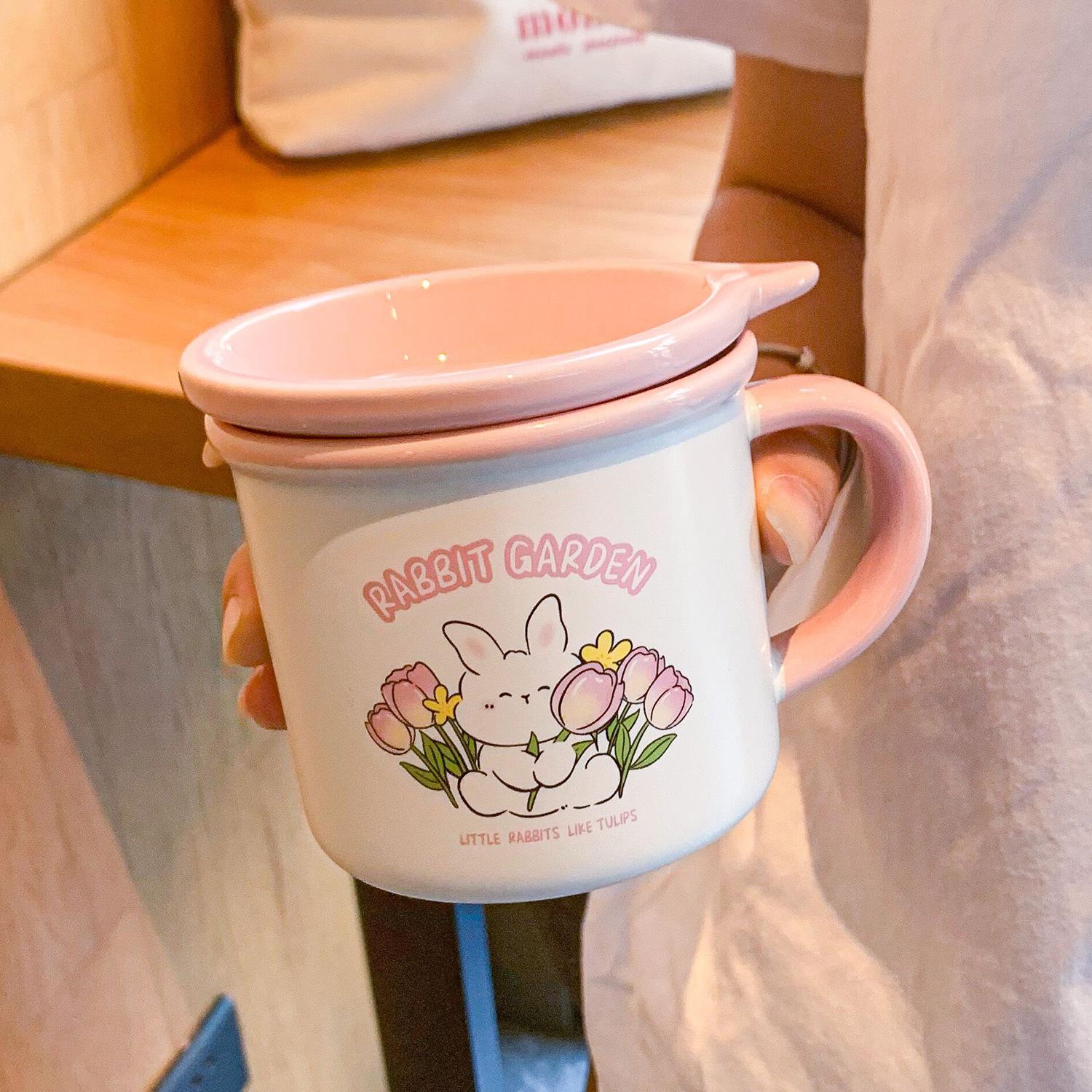 Керамическая чашка-тюльпан с кроликом, милая чашка для воды для девочки, для дома, для кофе, для завтрака, детская кружка 301-400ml
Керамическая чашка-тюльпан с кроликом, милая чашка для воды для девочки, для дома, для кофе, для завтрака, детская кружка 301-400ml