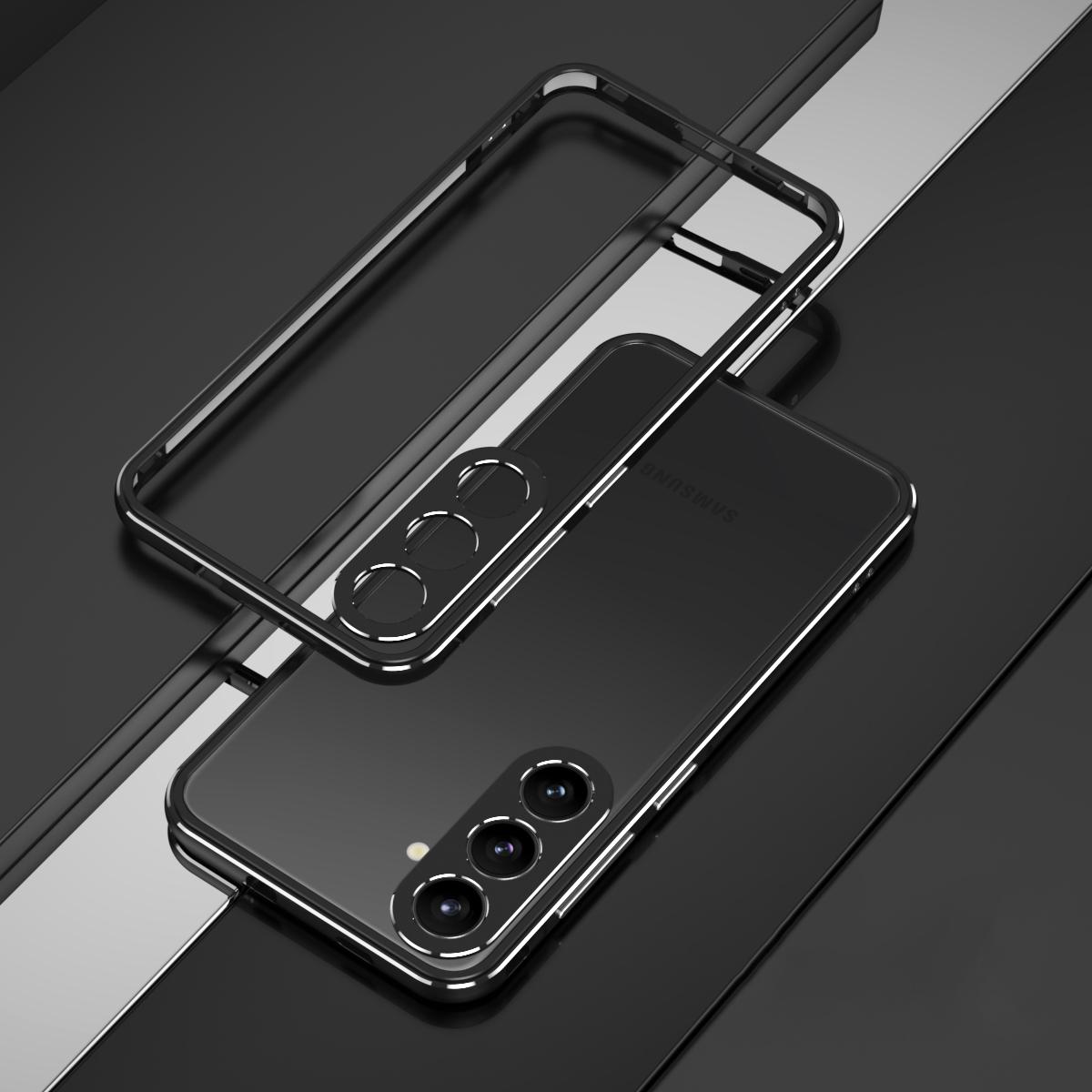 For Samsung Galaxy S24+ Bumper Case Metal Frame No Back Design Phone Shell with Camera Lens Cover Black/Silver
For Samsung Galaxy S24+ Bumper Case Metal Frame No Back Design Phone Shell with Camera Lens Cover Black/Silver