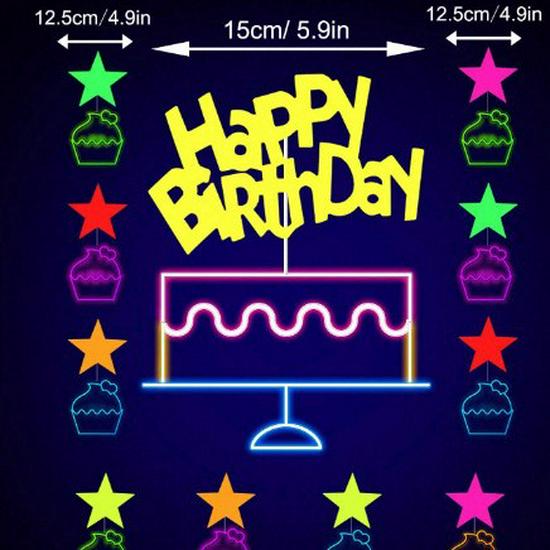 Флуоресцентный баннер «С днем рождения» со звездами - украшение для вечеринки
Флуоресцентный баннер «С днем рождения» со звездами - украшение для вечеринки
