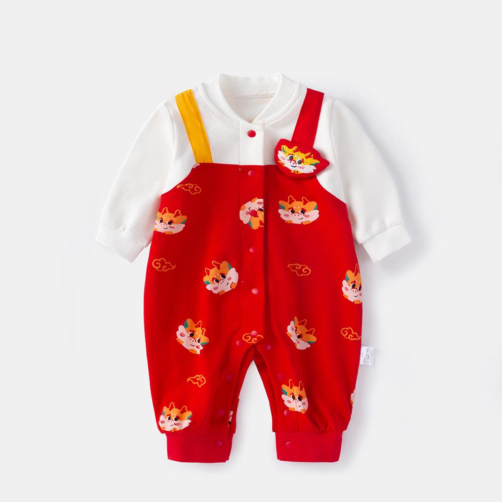 Детский красный ромпер на первый день рождения - Наряд для новорожденного на праздник первой ловли - Весенне-осенняя новогодняя одежда для мальчиков Size 59
Детский красный ромпер на первый день рождения - Наряд для новорожденного на праздник первой ловли - Весенне-осенняя новогодняя одежда для мальчиков Size 59