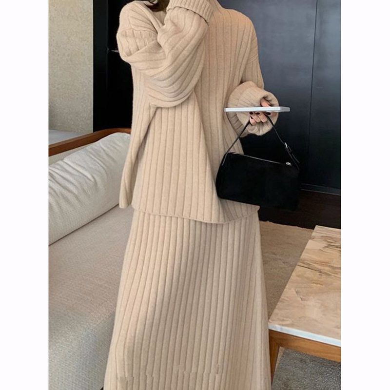 Sweater Set Autumn High Sense 2023 New Fashion Temperament Design Knitted Dress Two-piece Set Women s Apricot One size fits all
Sweater Set Autumn High Sense 2023 New Fashion Temperament Design Knitted Dress Two-piece Set Women s Apricot One size fits all