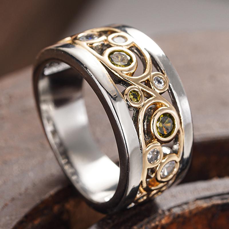 Huitan Stylish Rings with Novel Hollow Design Shiny Novel Two-tone Finger Accessories for Women Trendy Brilliant Party Zircon 6
Huitan Stylish Rings with Novel Hollow Design Shiny Novel Two-tone Finger Accessories for Women Trendy Brilliant Party Zircon 6