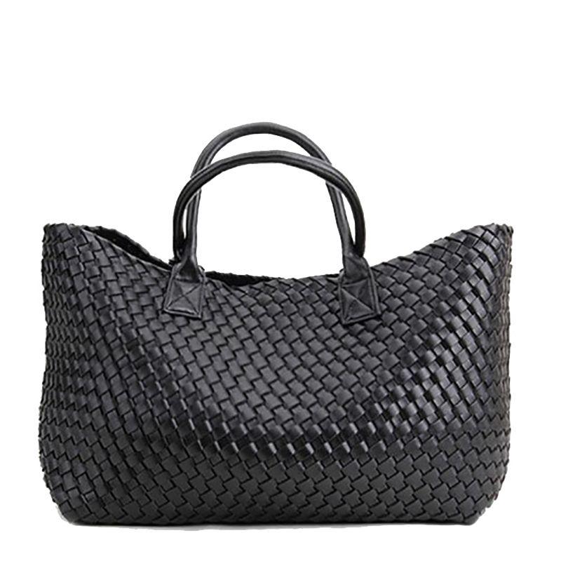 Handmade Class Large Capacity Casual Shoulder Woven Bag Black
Handmade Class Large Capacity Casual Shoulder Woven Bag Black