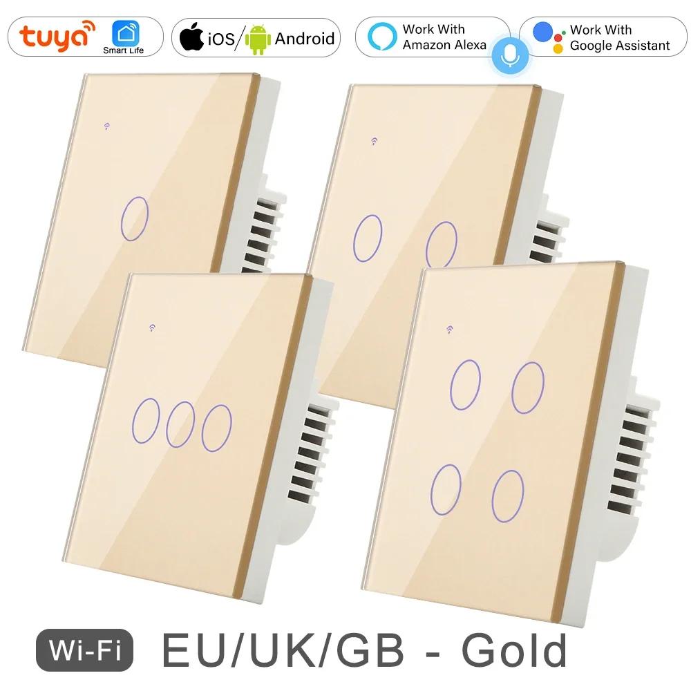 Tuya WiFi Smart On Off Light Switch 220V Power Button Wall Touch Alexa Google Home Voice With Without No Neutral Wire EU Two Way Live and Neutral&1-Gang золотой
Tuya WiFi Smart On Off Light Switch 220V Power Button Wall Touch Alexa Google Home Voice With Without No Neutral Wire EU Two Way Live and Neutral&1-Gang золотой