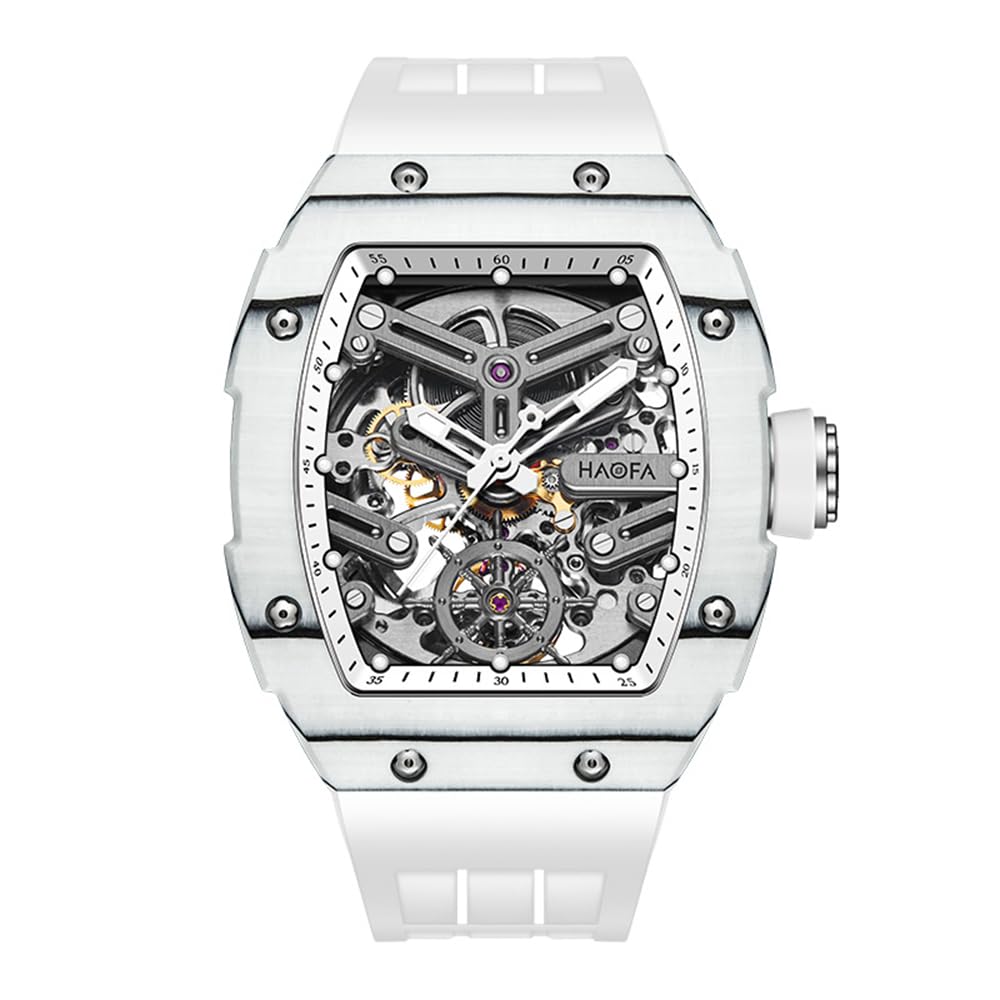 HAOFA Automatic Skeleton Carbon Fiber Power 80 Titanium Watch Men s Watch, Watch, Case, Reserve, Hours, Mechanical, Luminous, Barrel-Shaped, білий
HAOFA Automatic Skeleton Carbon Fiber Power 80 Titanium Watch Men s Watch, Watch, Case, Reserve, Hours, Mechanical, Luminous, Barrel-Shaped, білий